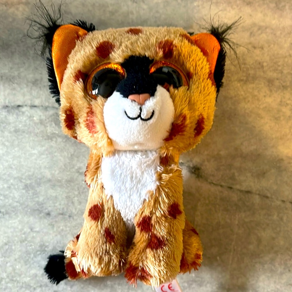 BEANIE BOO BIG EYED LYNX BUCKWHEAT BY TY EC